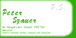 peter szauer business card